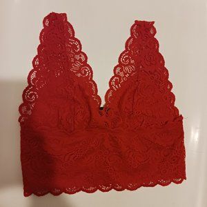 Bebe bright red halter top size small